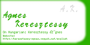 agnes keresztessy business card